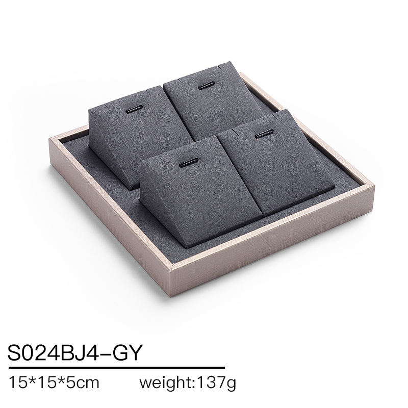 S024 Gray DIGU Luxury Microfiber Jewelry Display Set