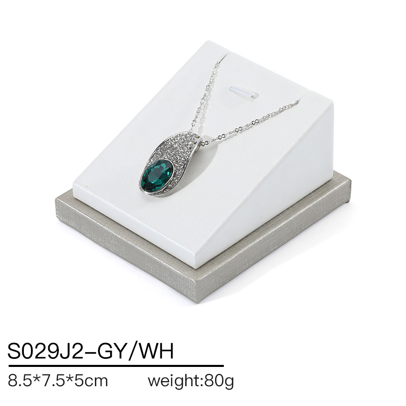 S029 DIGU PU Leather Ring Bracelet Chain Jewelry Display Stand Set