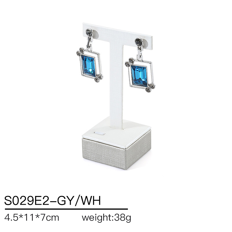 S029 DIGU PU Leather Ring Bracelet Chain Jewelry Display Stand Set