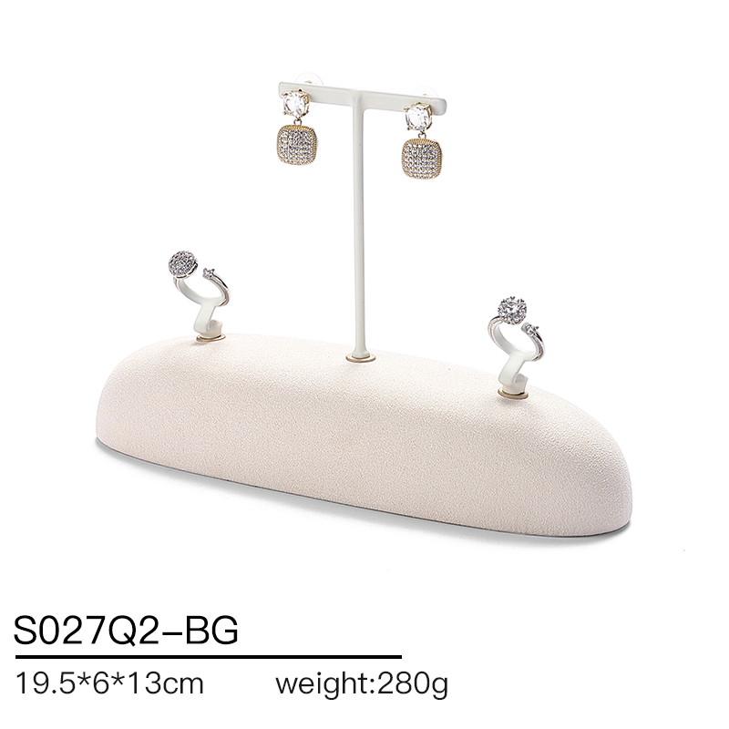 S027 Beige DIGU Luxury Microfiber Jewelry Display Set