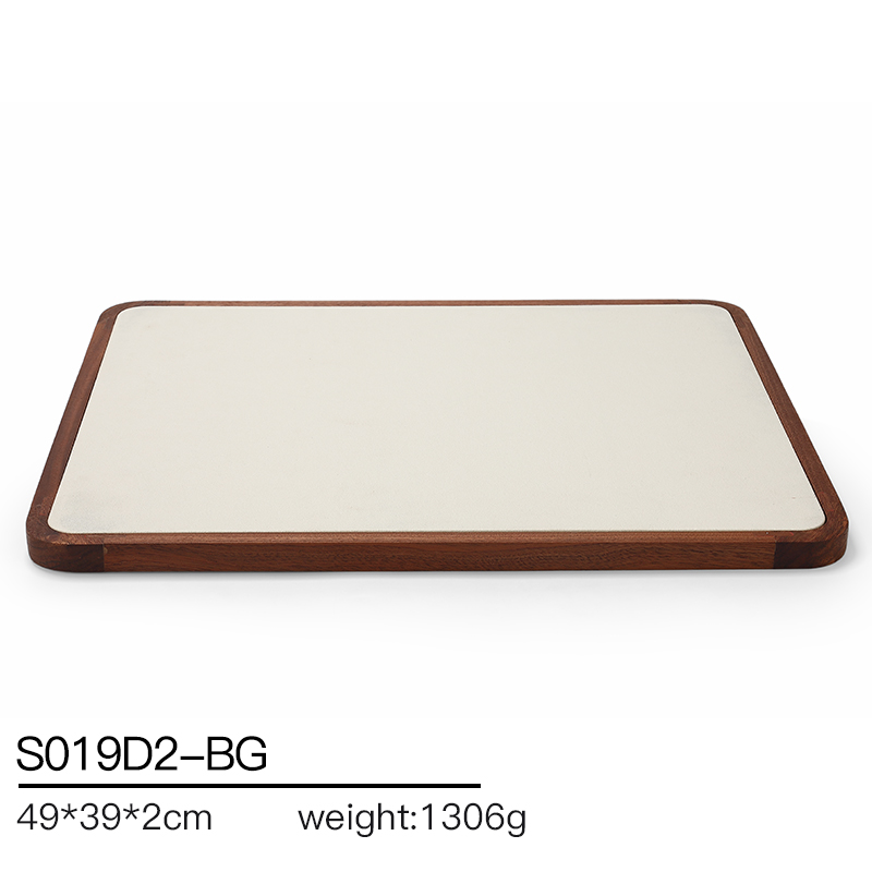 S019 Beige DIGU Handmade Microfiber Jewelry Display Set For Necklace Earring Bracelet Ring