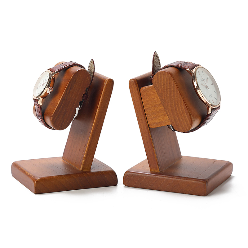 DIGU New Style Luxury Wood with Microfiber Ring Watch Display Stand