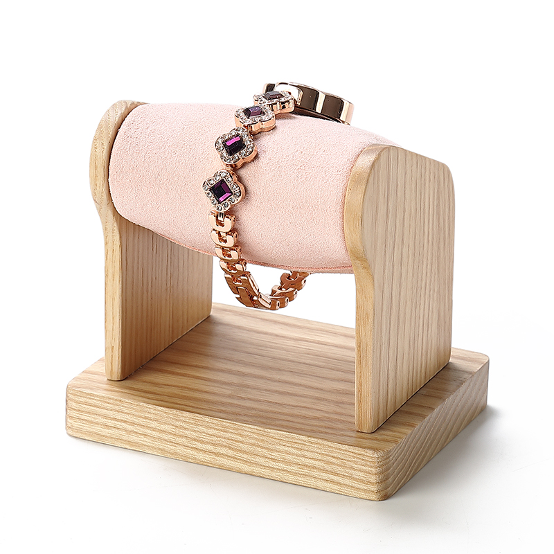 S025 DIGU Custom Wood and Microfiber Watch Display Stand