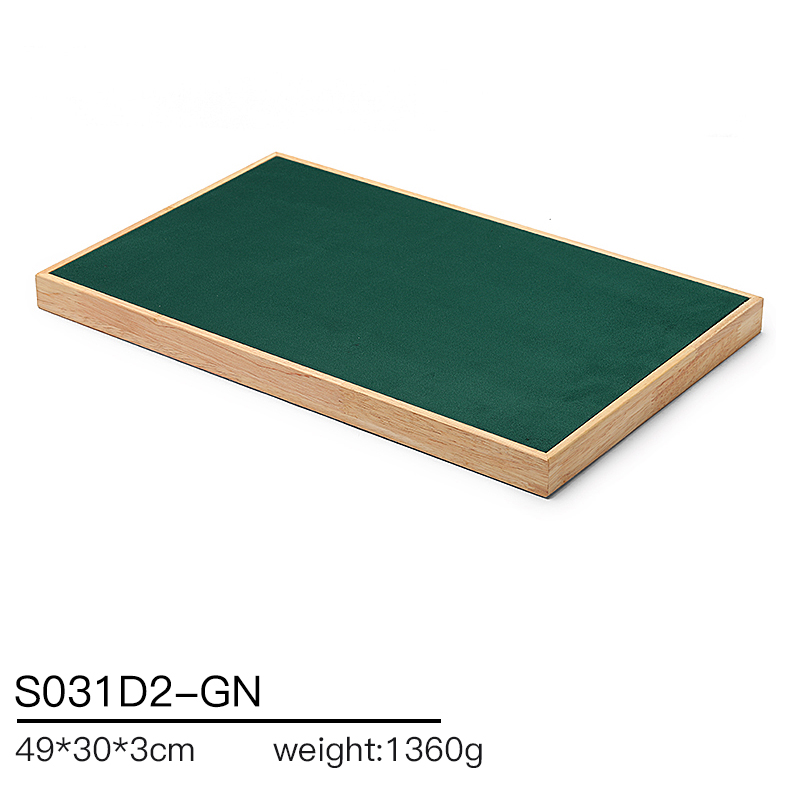 S031 DIGU Jewelry display props made of suede and rubber wood