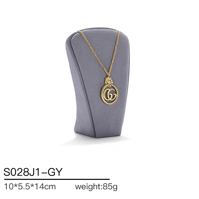 S028 Gray DIGU Custom Microfiber Jewelry Display Set for Ring Bracelet Necklace