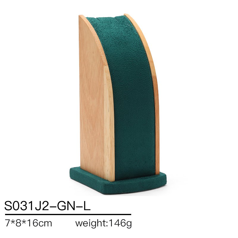 S031 DIGU Jewelry display props made of suede and rubber wood