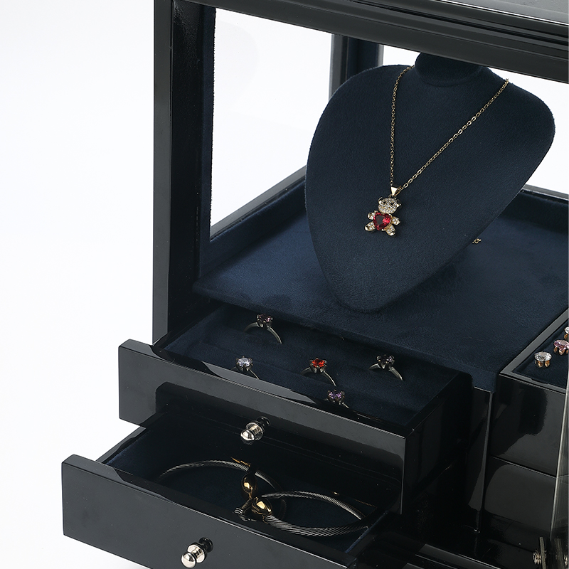 S023 DIGU High Quality Solid Wood and Velvet Jewelry Storage Box for Ring Necklace Bracelet