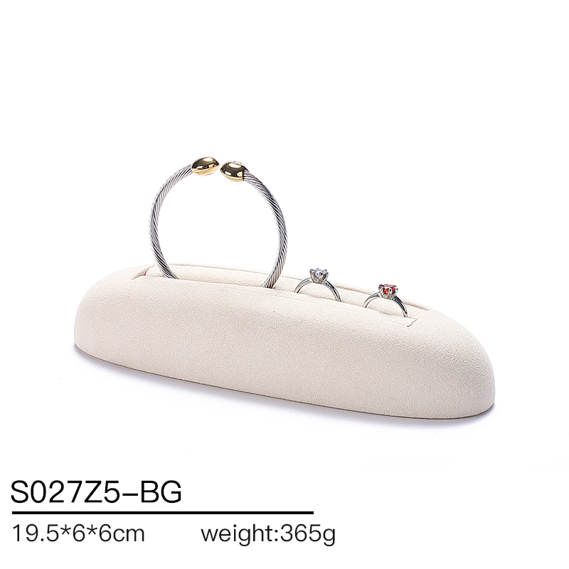 S027 Beige DIGU Luxury Microfiber Jewelry Display Set