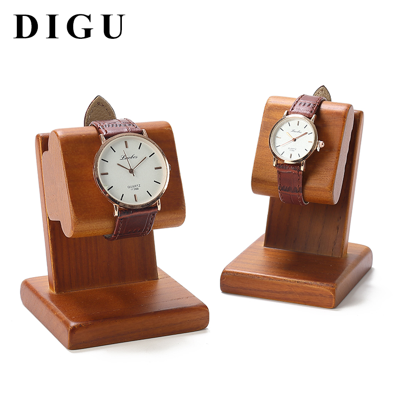 DIGU New Style Luxury Wood with Microfiber Ring Watch Display Stand