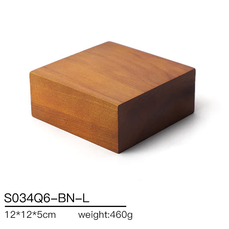 S034 Beige DIGU Handmade Microfiber Wood Jewelry Display Props