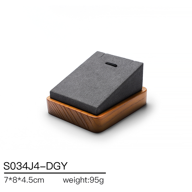 S034 Gray DIGU Handmade Microfiber Jewelry Display Stands