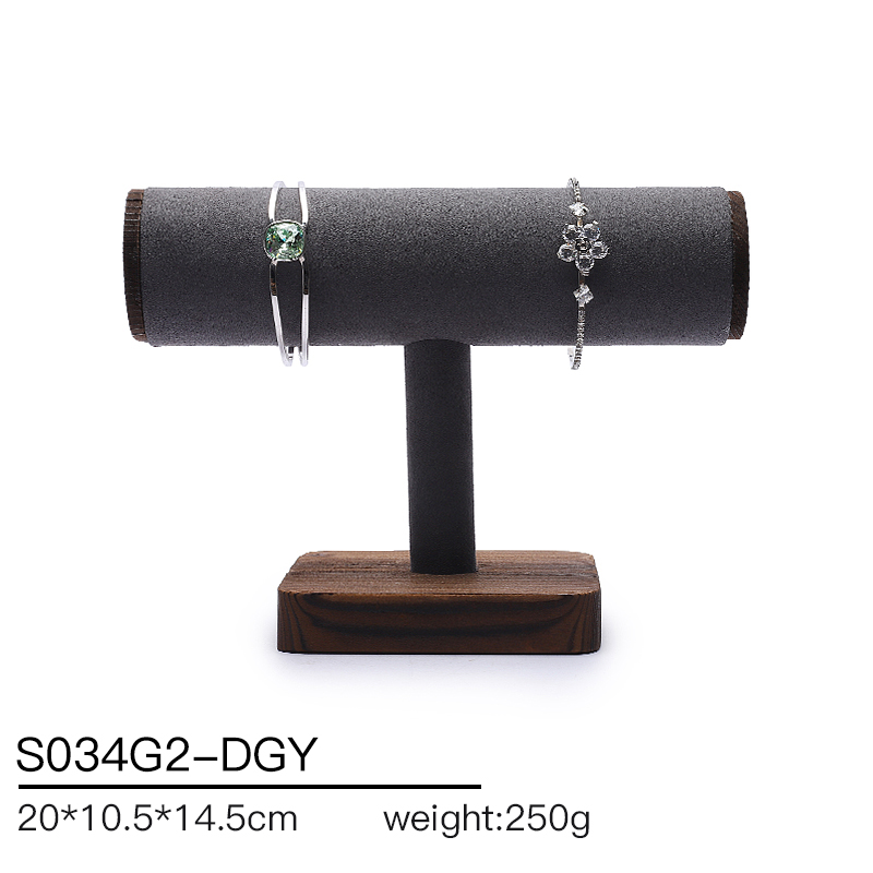 S034 Gray DIGU Handmade Microfiber Jewelry Display Stands
