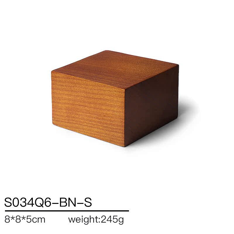 S034 Beige DIGU Handmade Microfiber Wood Jewelry Display Props