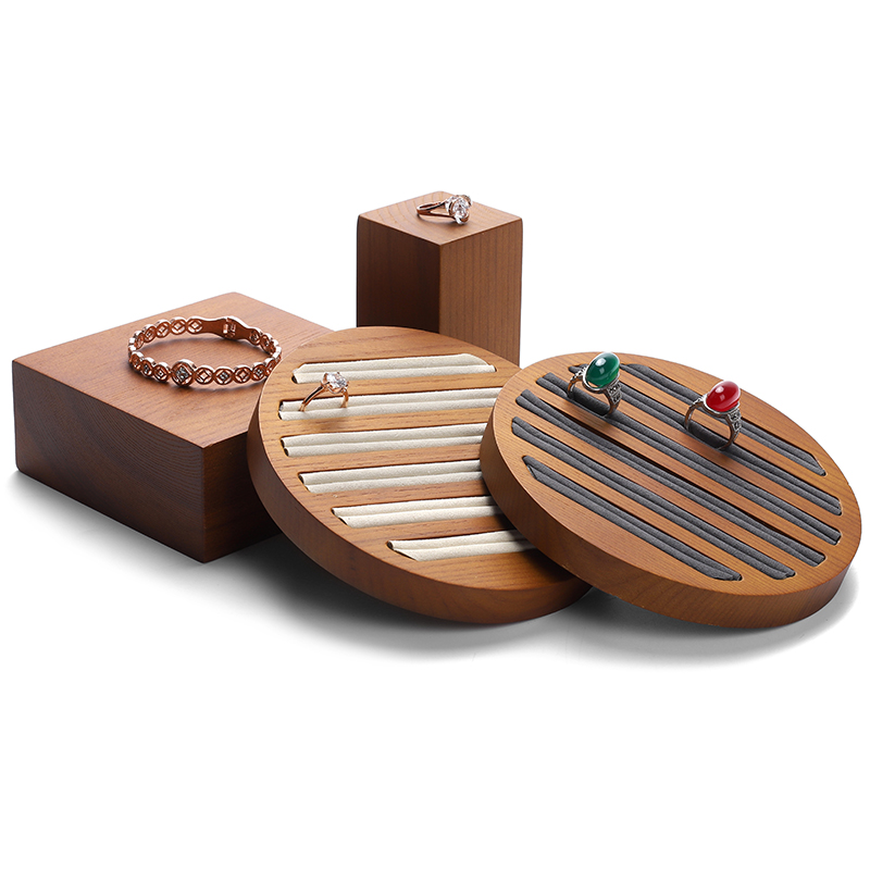 S034 Gray DIGU Handmade Microfiber Jewelry Display Stands