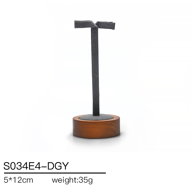 S034 Gray DIGU Handmade Microfiber Jewelry Display Stands