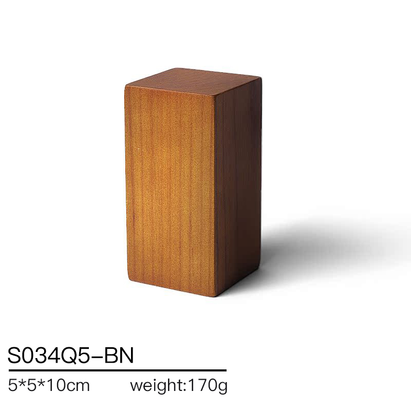 S034 Beige DIGU Handmade Microfiber Wood Jewelry Display Props