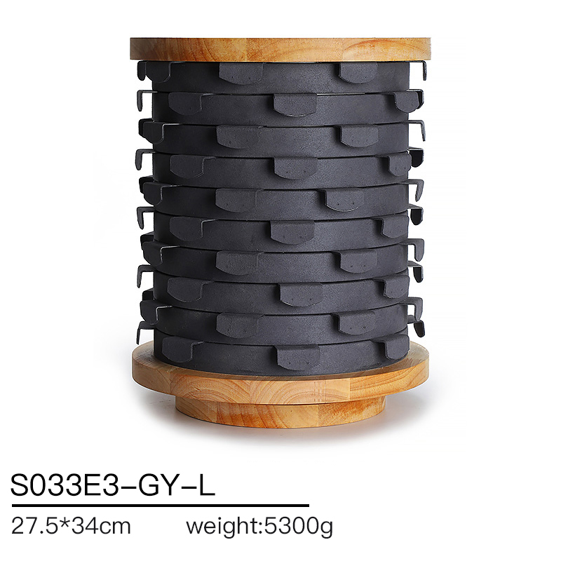 S033 DIGU Custom Handmade Microfiber Wood Jewelry Display Wooden Rack