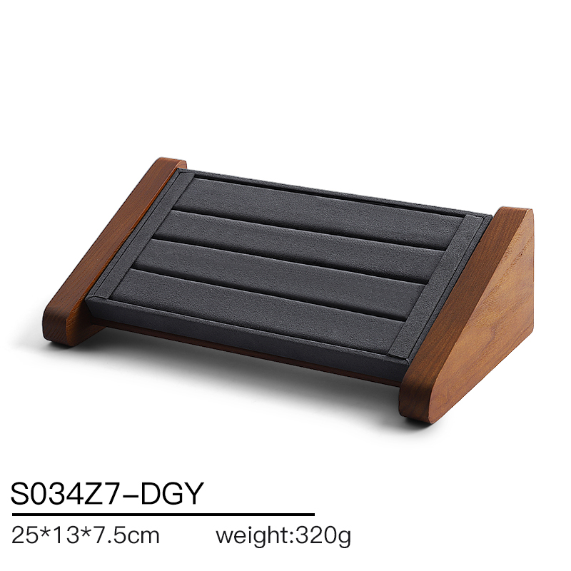 S034 Gray DIGU Handmade Microfiber Jewelry Display Stands