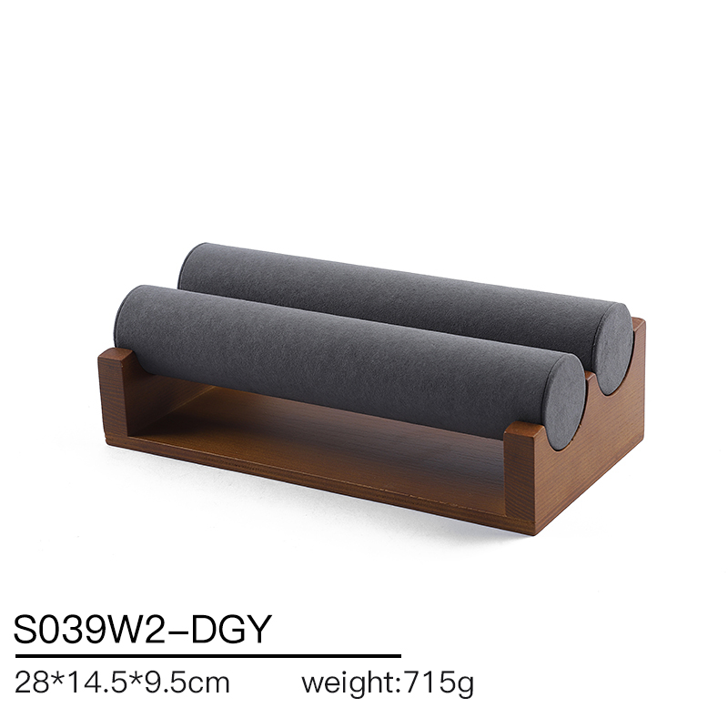 S034 Gray DIGU Handmade Microfiber Jewelry Display Stands