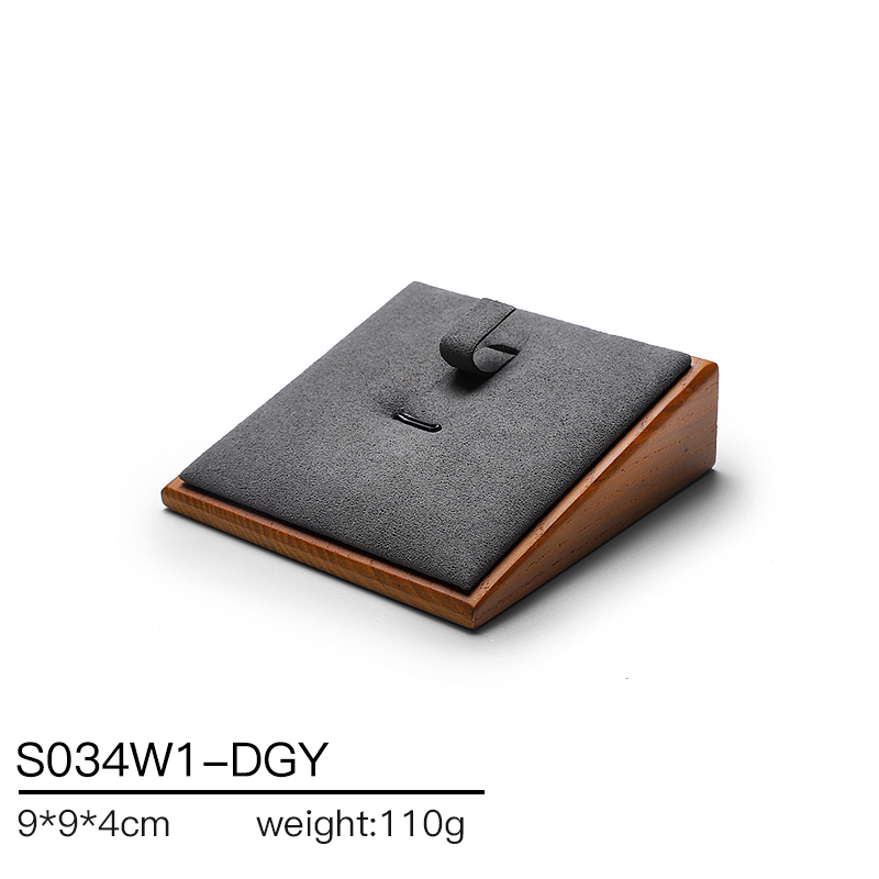 S034 Gray DIGU Handmade Microfiber Jewelry Display Stands