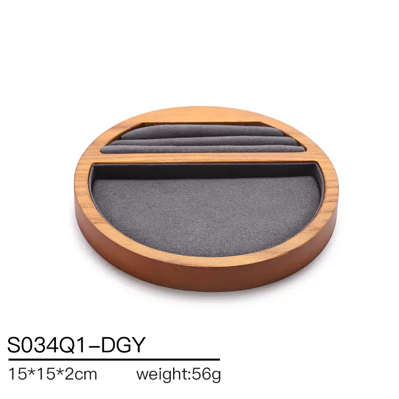 S034 Gray DIGU Handmade Microfiber Jewelry Display Stands