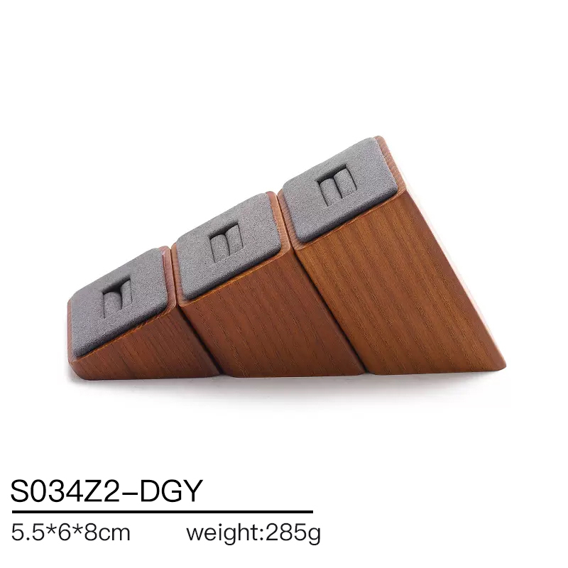 S034 Gray DIGU Handmade Microfiber Jewelry Display Stands