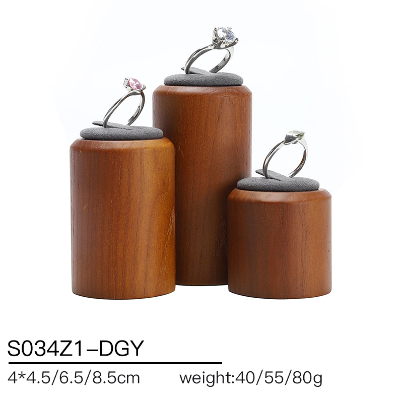 S034 Gray DIGU Handmade Microfiber Jewelry Display Stands