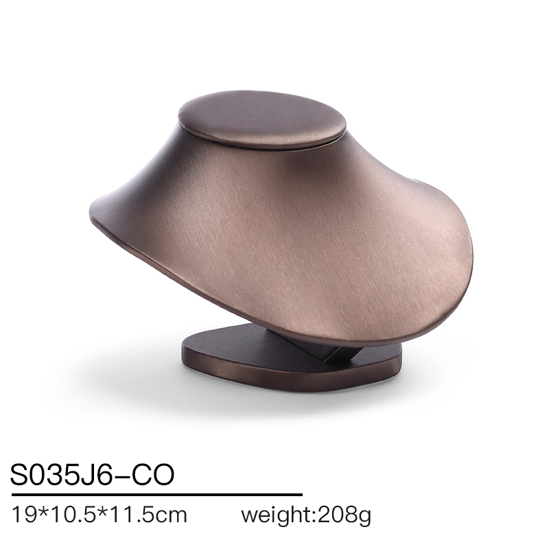 S035 Coffee DIGU Handmade Wholesale PU Leather Jewelry Display Stands