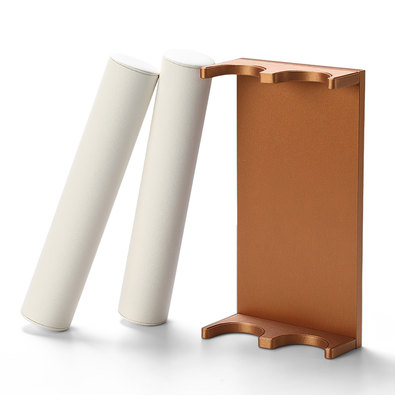 S039 DIGU Handmade PU Leather with Microfiber Wood Jewelry Displays Stand Watch Display Rack Holder