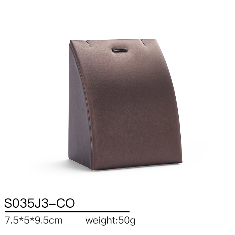 S035 Coffee DIGU Handmade Wholesale PU Leather Jewelry Display Stands