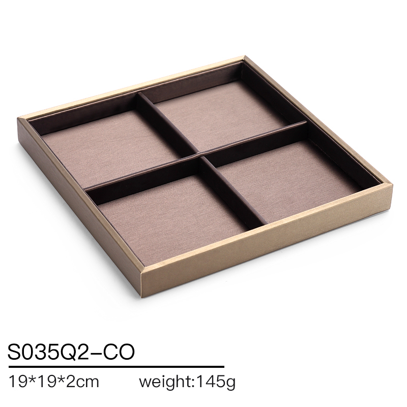 S035 Coffee DIGU Handmade Wholesale PU Leather Jewelry Display Stands