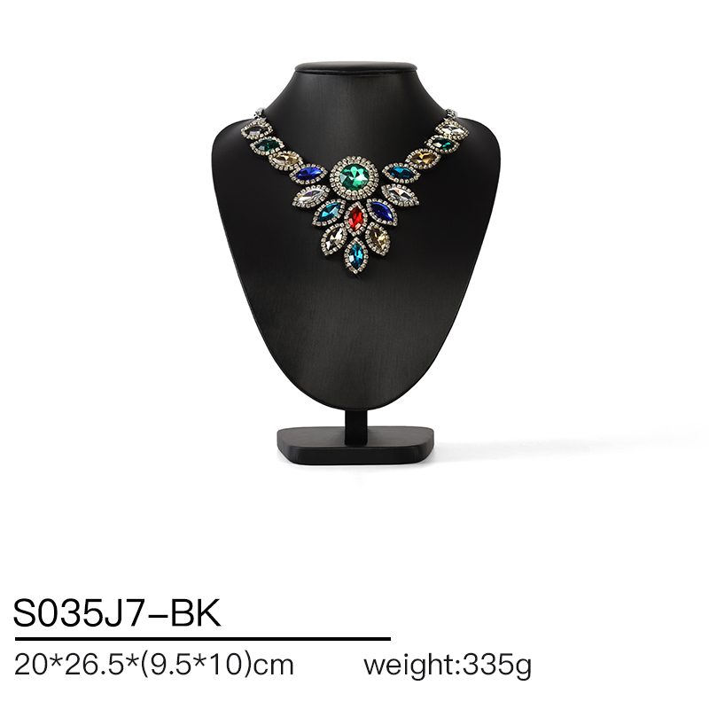 S035 Black DIGU Handmade WholesalePU Leather Earring Jewelry Display Set