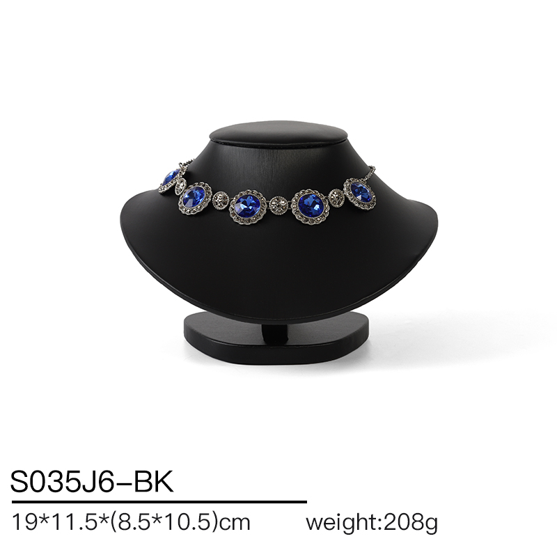 S035 Black DIGU Handmade WholesalePU Leather Earring Jewelry Display Set