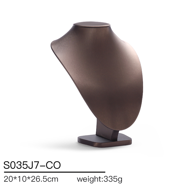 S035 Coffee DIGU Handmade Wholesale PU Leather Jewelry Display Stands