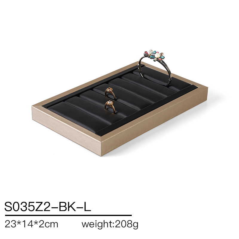 S035 Black DIGU Handmade WholesalePU Leather Earring Jewelry Display Set