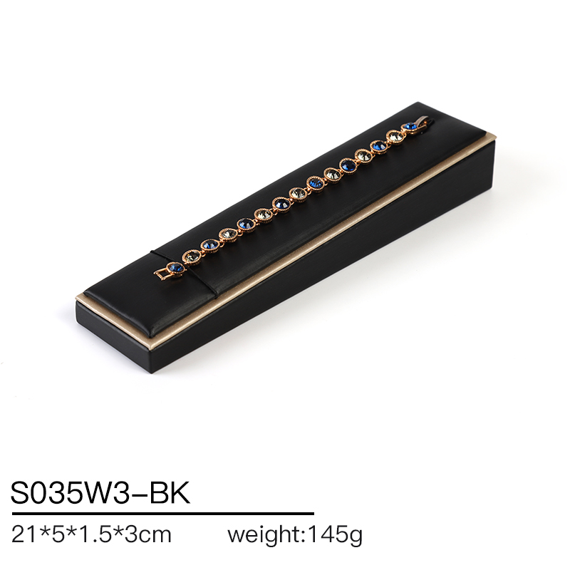 S035 Black DIGU Handmade WholesalePU Leather Earring Jewelry Display Set