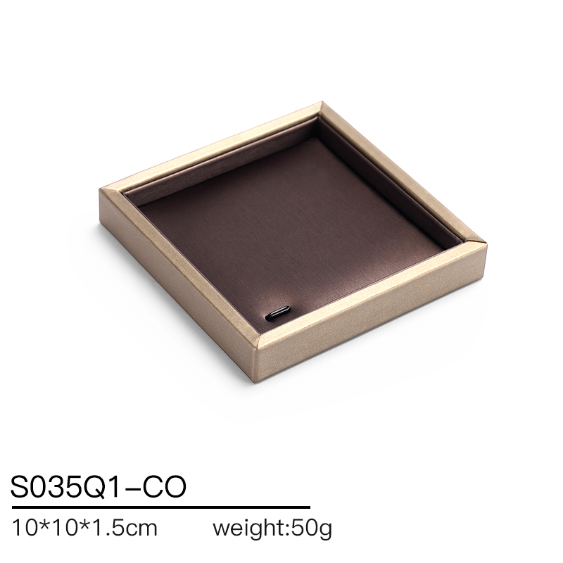 S035 Coffee DIGU Handmade Wholesale PU Leather Jewelry Display Stands