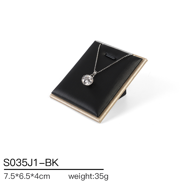 S035 Black DIGU Handmade WholesalePU Leather Earring Jewelry Display Set