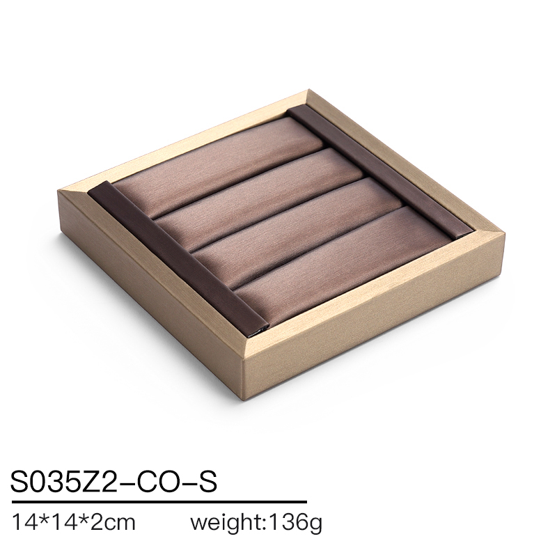 S035 Coffee DIGU Handmade Wholesale PU Leather Jewelry Display Stands