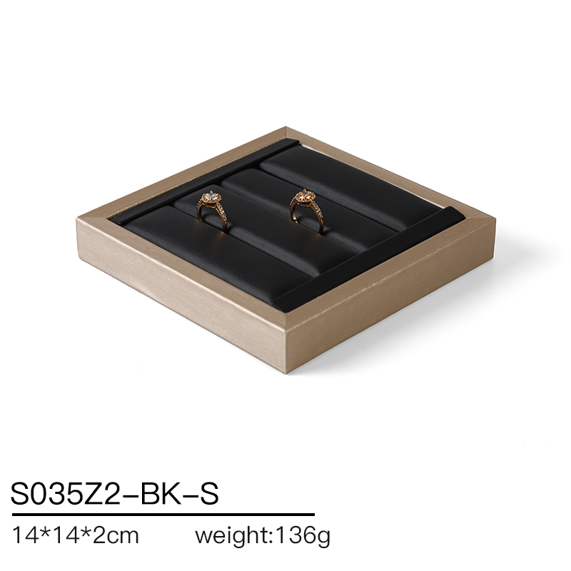 S035 Black DIGU Handmade WholesalePU Leather Earring Jewelry Display Set