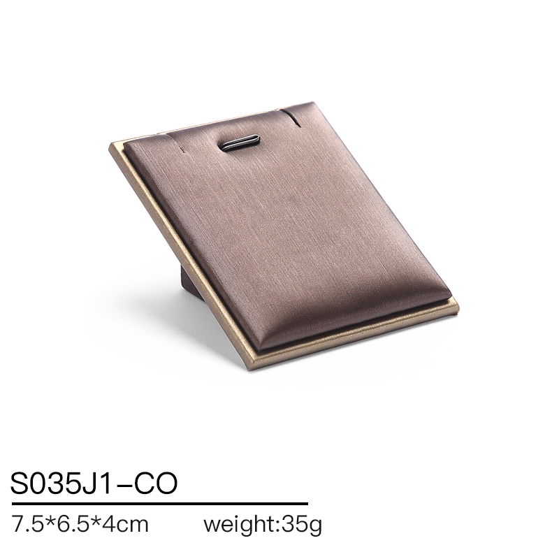 S035 Coffee DIGU Handmade Wholesale PU Leather Jewelry Display Stands