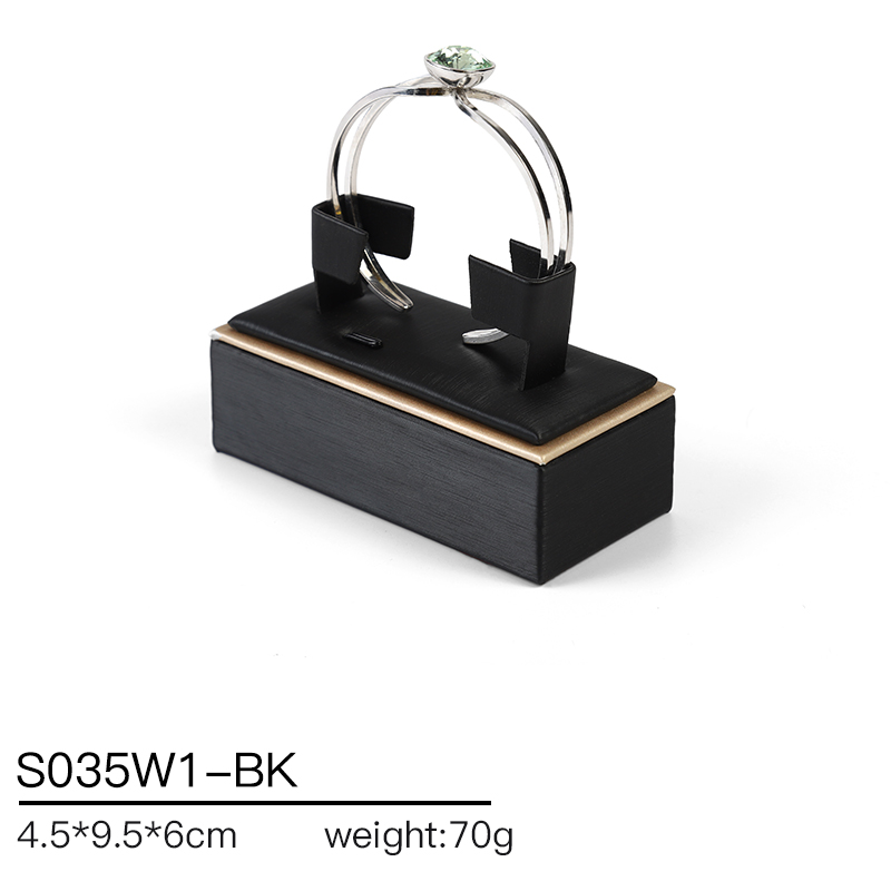 S035 Black DIGU Handmade WholesalePU Leather Earring Jewelry Display Set