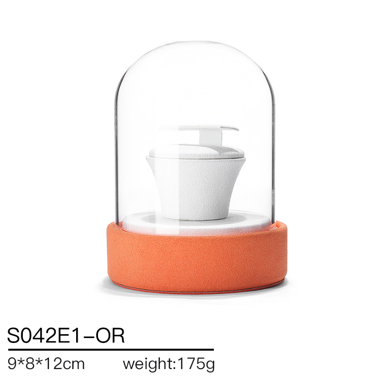 S042 DIGU Luxury Microfiber Ring Bangle Necklace Jewelry Display Stand Set