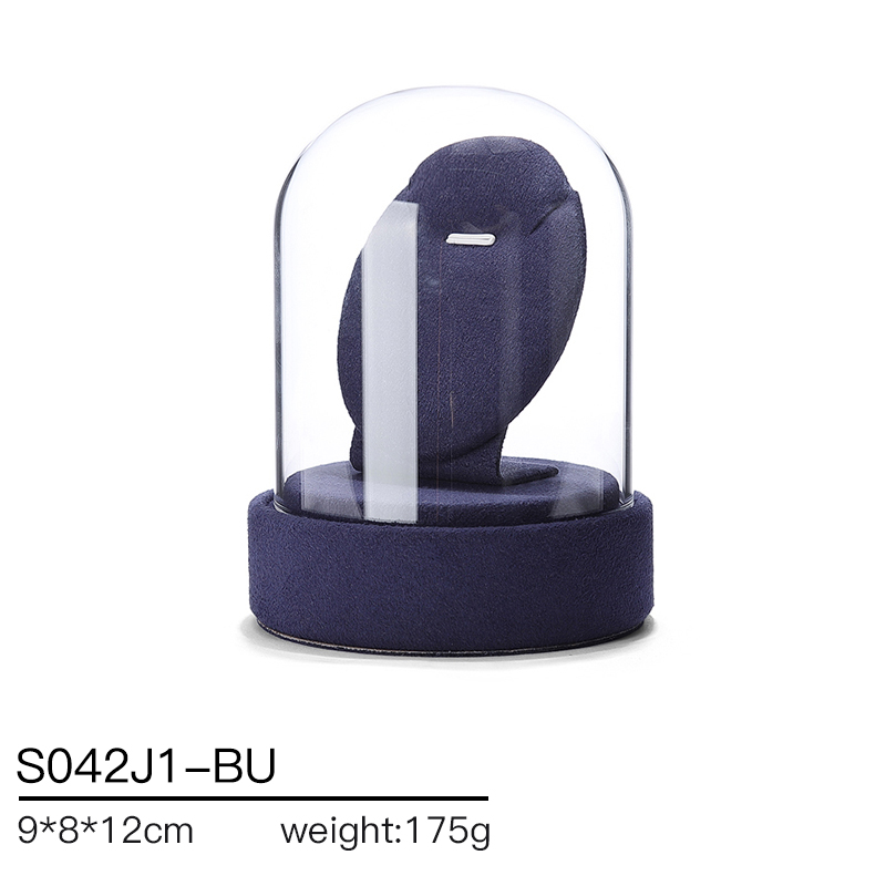 S042 DIGU Luxury Microfiber Ring Bangle Necklace Jewelry Display Stand Set