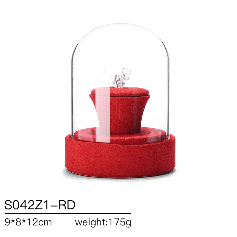 S042 DIGU Luxury Microfiber Ring Bangle Necklace Jewelry Display Stand Set