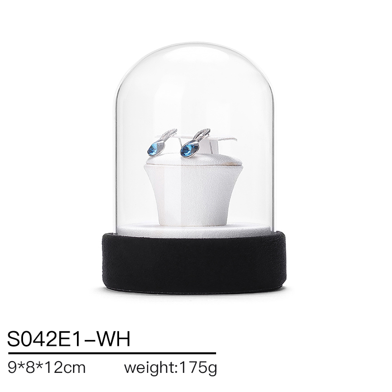 S042 DIGU Luxury Microfiber Ring Bangle Necklace Jewelry Display Stand Set