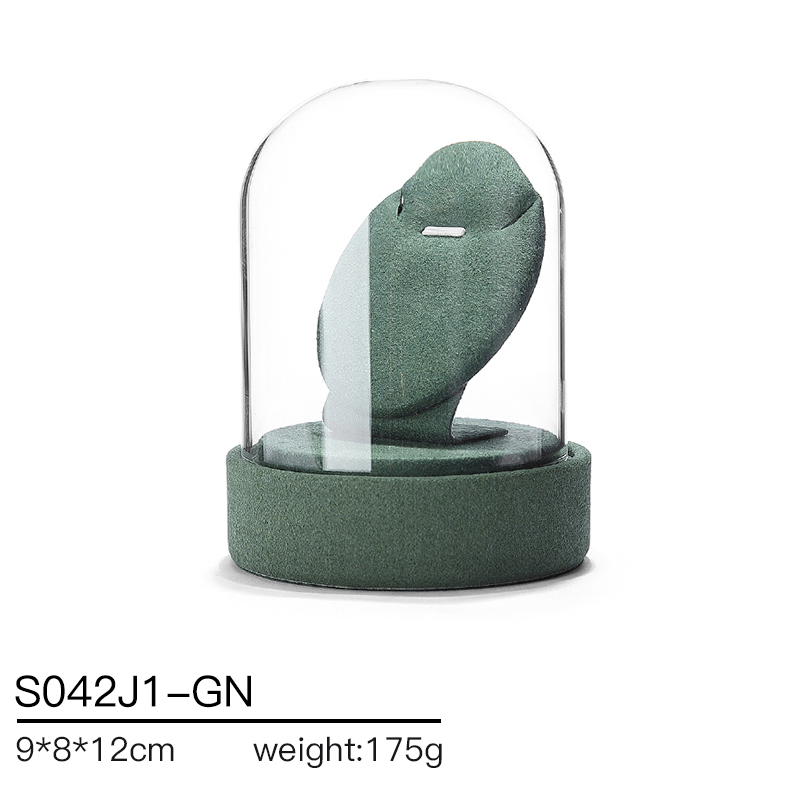 S042 DIGU Luxury Microfiber Ring Bangle Necklace Jewelry Display Stand Set