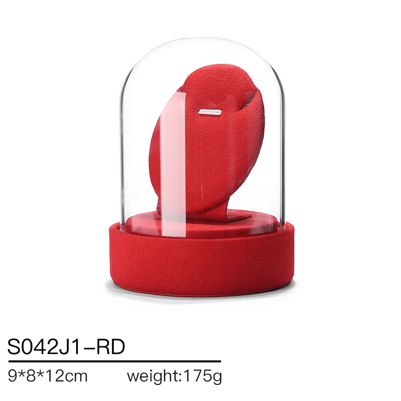 S042 DIGU Luxury Microfiber Ring Bangle Necklace Jewelry Display Stand Set