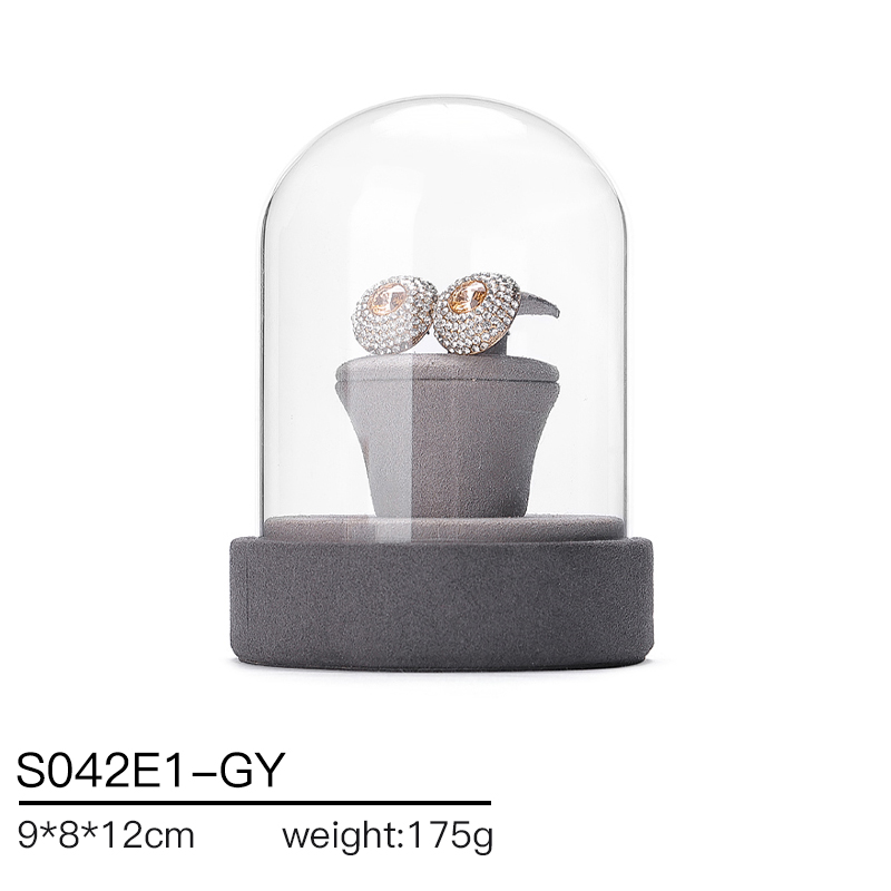 S042 DIGU Luxury Microfiber Ring Bangle Necklace Jewelry Display Stand Set