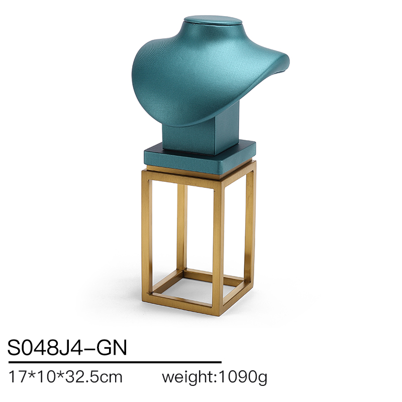 S048 GreenDIGU Fashion Metal with Leather Jewellery Display Stand Props